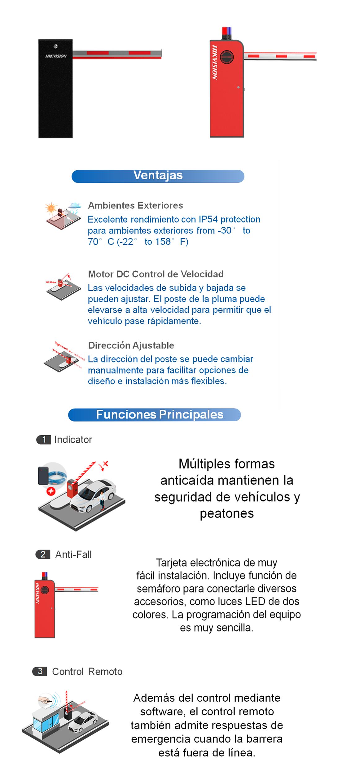 Ficha tecnica - Barrera HIKVISION